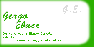 gergo ebner business card